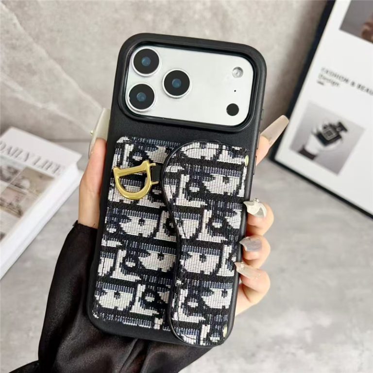 Clear Dior Oblique Case with Charm - iPhone 13-18 Pro & Pro Max
