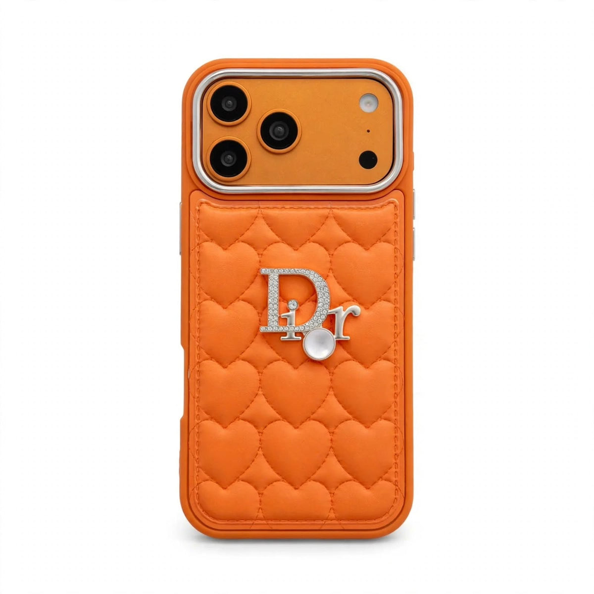 Luxury DR Case With Heart Logo For iPhone 12-18 Pro & Pro Max