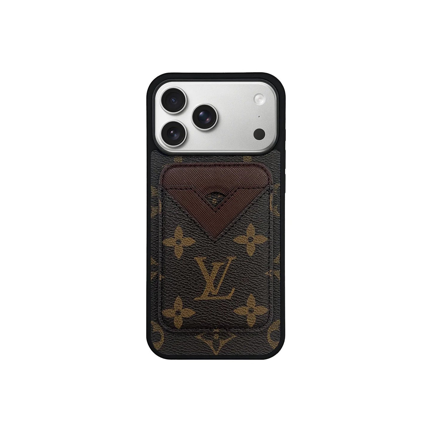 Retro Letter Card Pocket iPhone Case Position 1