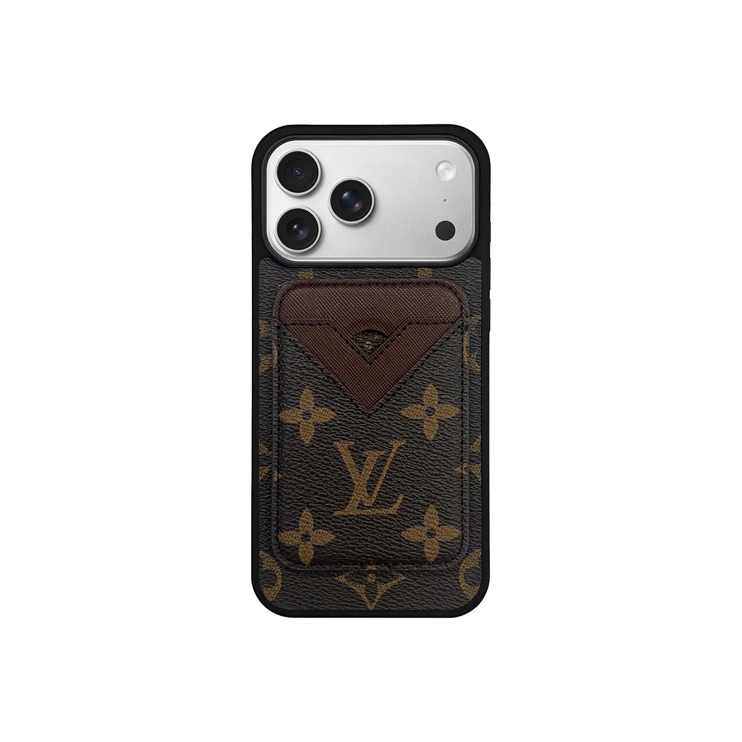 Retro Letter Card Pocket iPhone Case Position 1