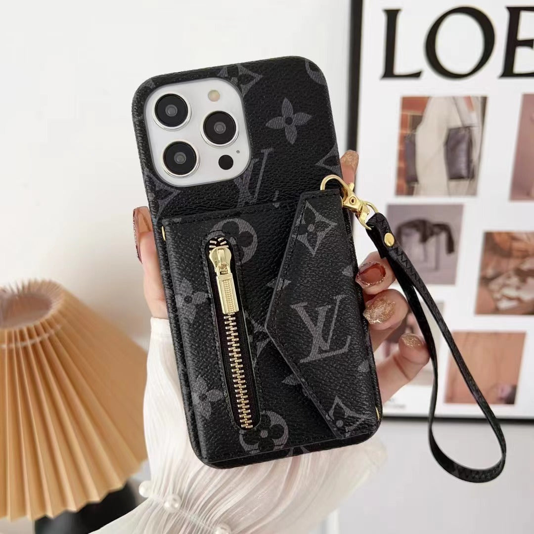 NEW IPHONE LEATHER WALLET PHONE CASE 12-18 Pro & Pro Max