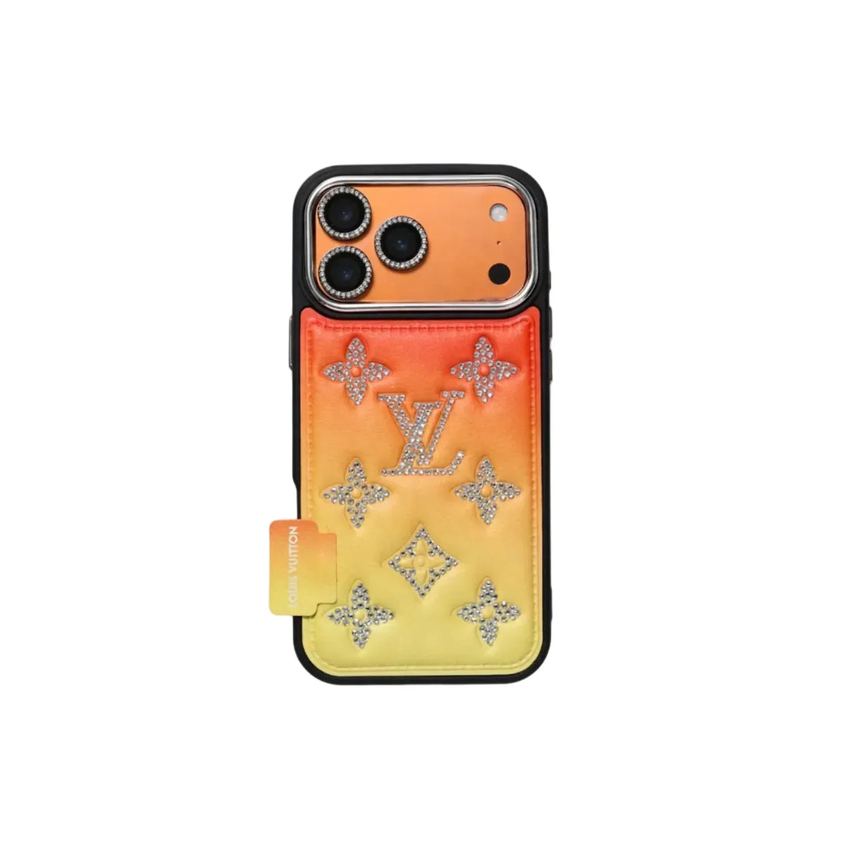 Gradient Crystal Monogram Phone Case For iPhone 13-18 Pro & Pro Max