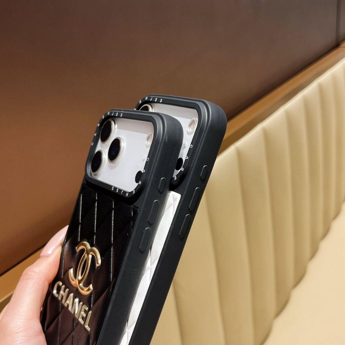 Luxury Leather Chanel Phone Case For iPhone 13-18 Pro & Pro Max