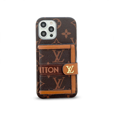 EMBROIDERED WALLET CARD HOLDER PHONE CASE 13-18 Pro & Pro Max