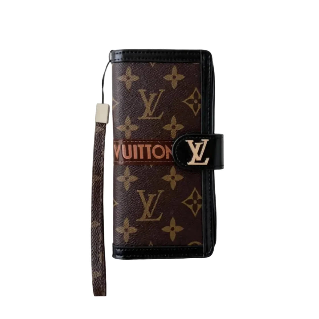 Premium Leather Monogram Wallet Card Holder Case for Samsung Galaxy S22-S26 Series