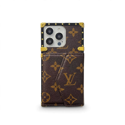 Luxury CANVAS LEATHER CARD HOLDER MONOGRAM 12-18 Pro & Pro Max
