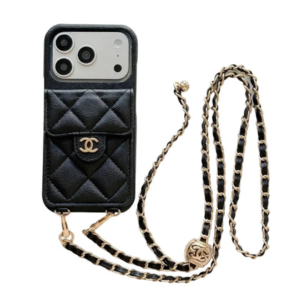Luxury Leather Crossbody Wallet Case for iPhone 13-18 Pro & Pro Max