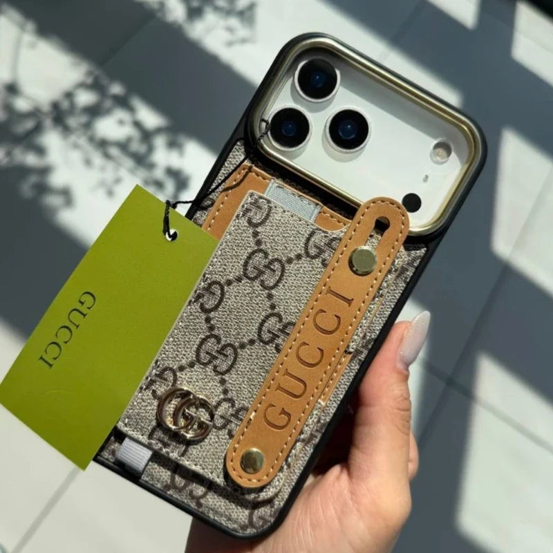 Classic Leather Side Strap Pocket Case - iPhone 12-18 Pro & Pro Max