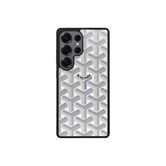 Premium White GYD-Style Pattern with Magsafe Option for Samsung S22-S26 Series