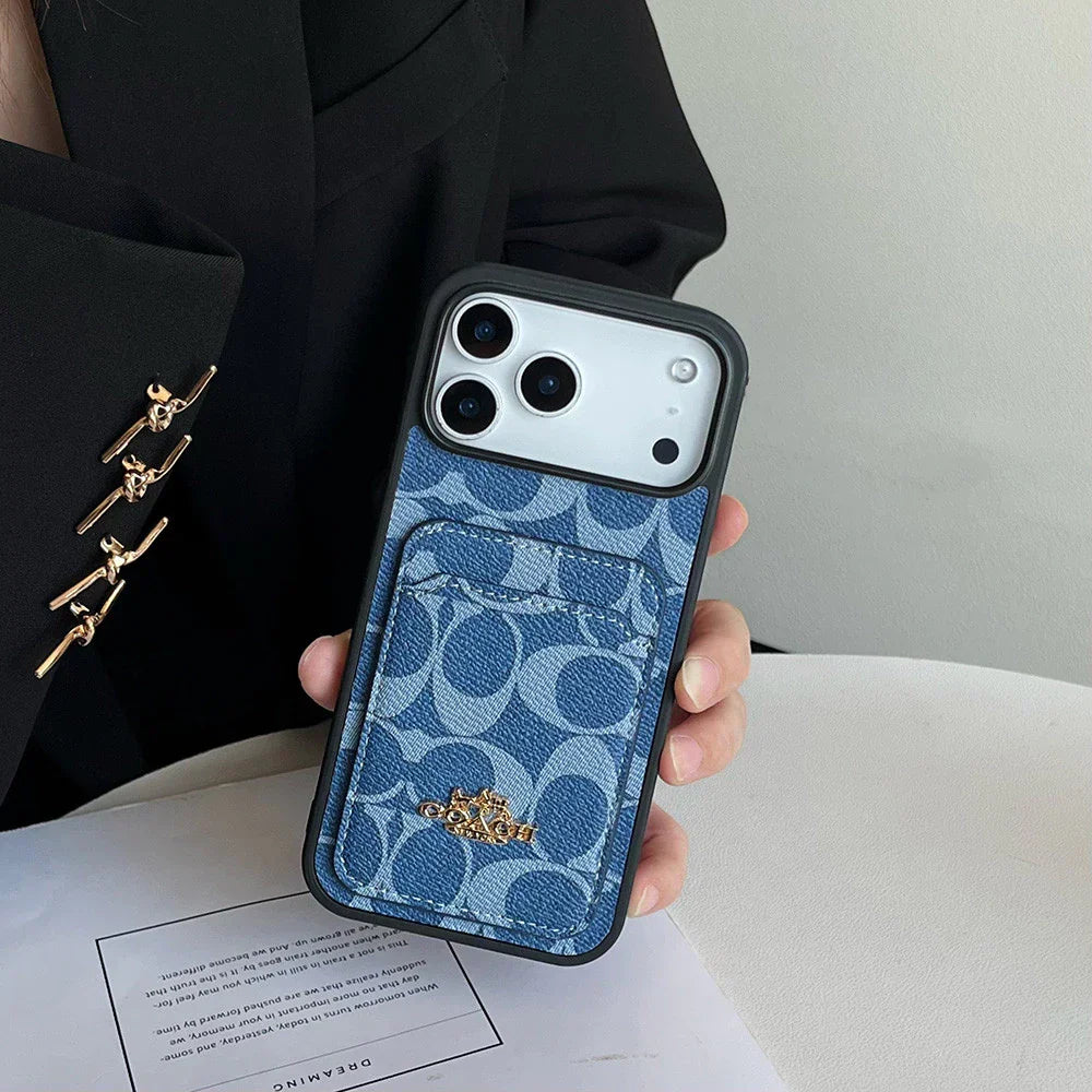 Luxury Signature Pattern Simple Case - iPhone 12-18 Pro & Pro Max