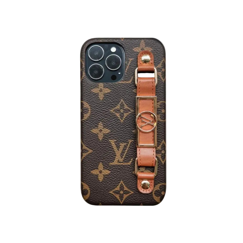 LUXURY LEATHER  WRIST BAND IPHONE CASE