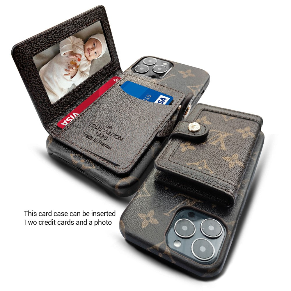 Beautiful luxury iphone case with credit card holder 13-18 Pro & Pro Max