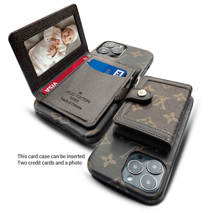 Beautiful luxury iphone case with credit card holder 13-18 Pro & Pro Max