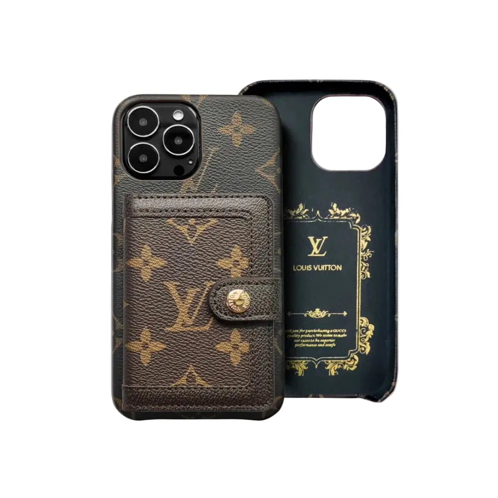 Beautiful luxury iphone case with credit card holder 13-18 Pro & Pro Max