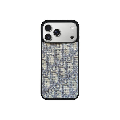 Luxury Dior Oblique iPhone Case Premium Designer Fabric For iPhone 12-18 Pro & Pro Max