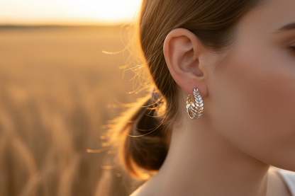 Wheat Ear Silver Earrings - Fastshopcase