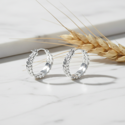 Wheat Ear Silver Earrings - Fastshopcase