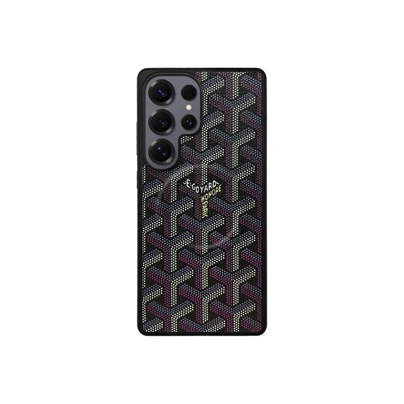Premium Black GYD-Style Pattern with Magsafe Option for Samsung S22-S26 Series